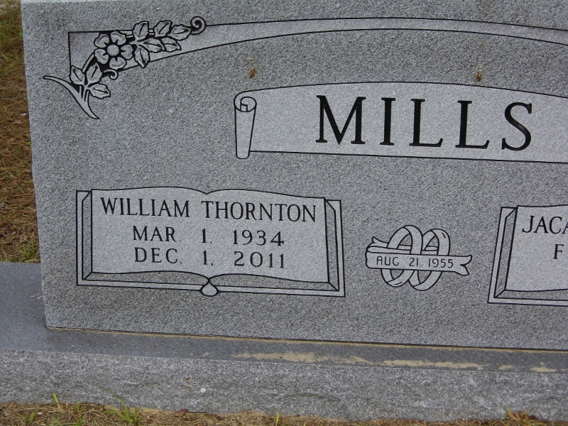 Headstone for Mills, William T. 